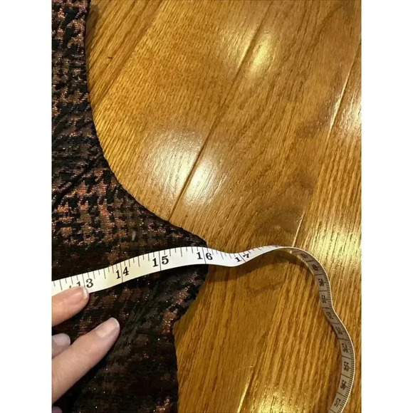 NWT Lush Sleeveless Pleated Metallic Dress Small New Years Eve Party Dress - Picture 8 of 9